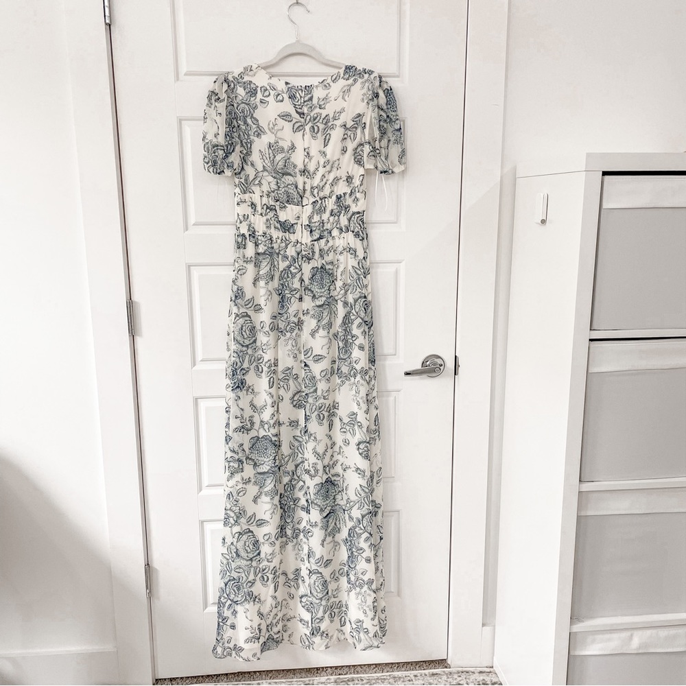 NEW Erdem Rick Toile De Jouy Silk Voile Gown Floral Dress - Picture 7 of 10